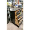 Image 2 : DARK WOOD 4 DRAWER MOBILE TECHNICIANS EQUIPMENT CART 25"W X 17"D X 37"H