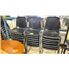 Image 1 : 21 JAYDEN BLACK PLASTIC/METAL LEGS STACKING CHAIRS