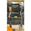 Image 2 : 21 JAYDEN BLACK PLASTIC/METAL LEGS STACKING CHAIRS