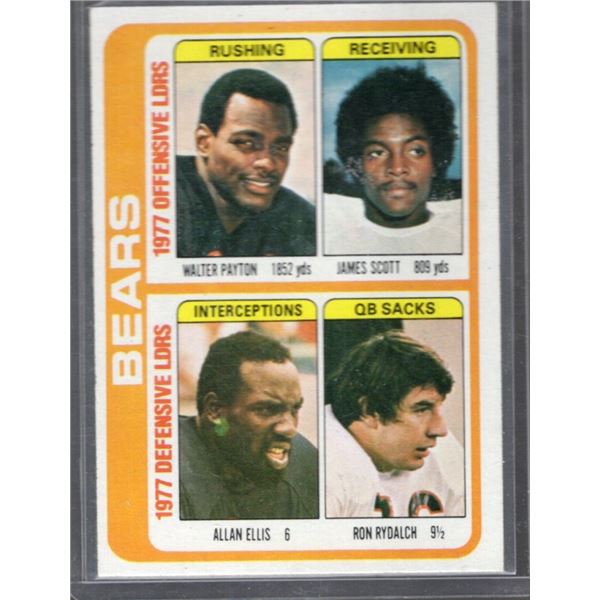 Walter Payton Bears Team Leaders 1978 Topps #504
