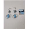 Image 1 : Pair of Marble Earrings & Pin Back