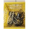 Image 1 : Milk Crate with Various Misc Cords