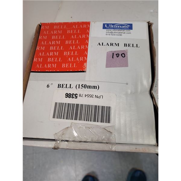 In Box | 6" Red Fire Alarm Bell