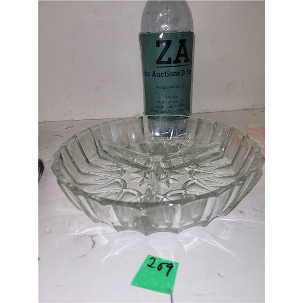 Crystal Serving (pickle dish) - 3 partitions