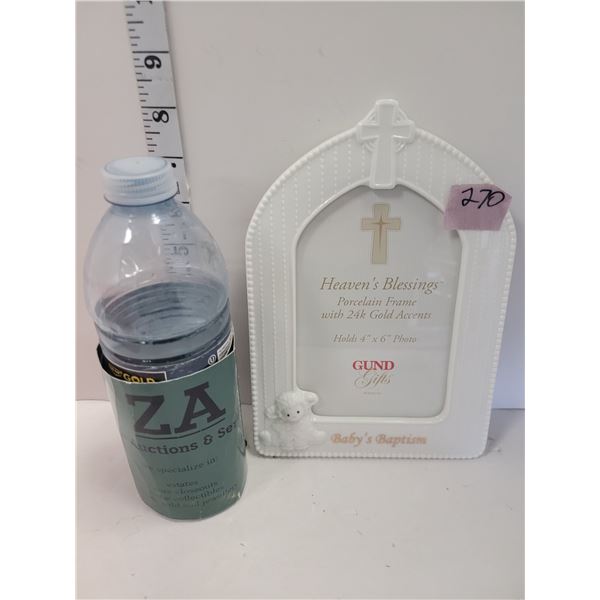 Gund picture frame for baby's baptism