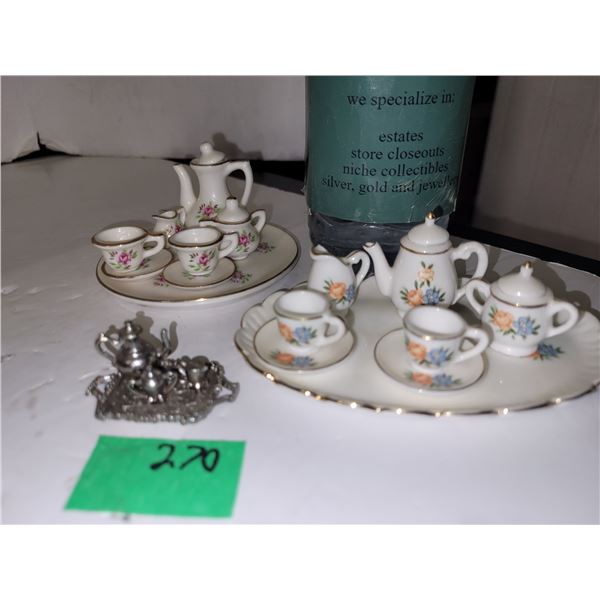 3 mini tea sets