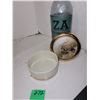 Image 2 : Chokin dish with gold lid with manatees on lid