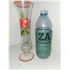 Image 1 : Glass vase with Orange Flowers