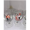 Image 2 : Set of 6 wine glasses with couples dancing on front