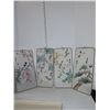 Image 1 : Set of 4 oriental pictures with birds in box