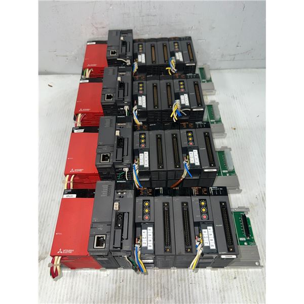(4) Mitsubishi Rack Units w/Power Supplies & Modules