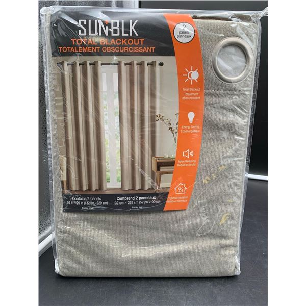 Sun-BLK Total Blackout Curtain Panels 2pk (52in x 90in)