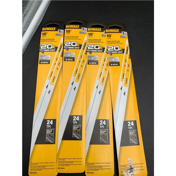 DeWalt 10in Bi-Metal Hacksaw Blades (4ct)