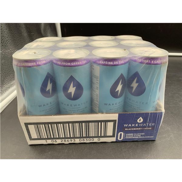 Wake Water Caffeinated Sparkling Water Beverage-Blackberry (12 x 355ml)