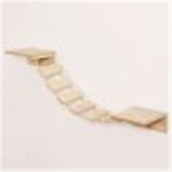 Felivecal Wall-Mounted Cat Step Climbing Shelf Suspension Bridge Ldder Set Modern Furniture Activity