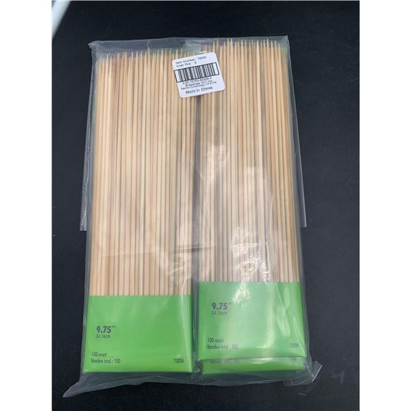 9.75in Wooden Skewers (4 x 100)