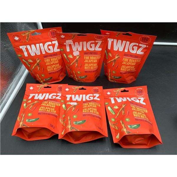 Twigz Craft Pretzels-Fire Roasted Jalapeno (130g x 6)