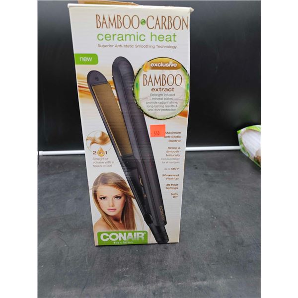 Conair Bamboo Carbon Ceramic Heat, Strength Infused Mineral Plates