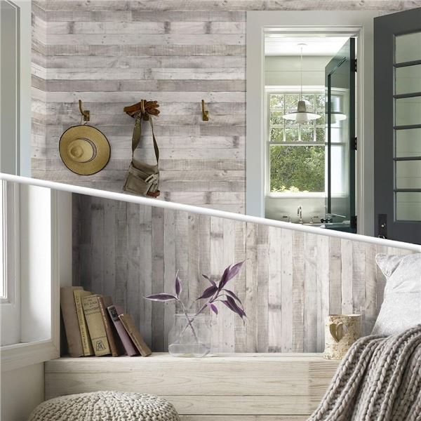 Meeyoga Matte Rustic Wood Peel and Stick Wallpaper, Thicken Self-Adhesive Contact Paper for Rooms, W