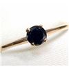 Image 2 : 10K Yellow Gold Black Diamond(0.43ct) Ring (~Size 6.5)(Ring is resizable for $40) (~weight 0.96g), A