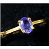 Image 2 : 10K Yellow Gold Tanzanite(0.5ct) Ring (~Size 7)(Ring is resizable for $40) (~weight 1.5g), Made in C