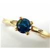Image 1 : 10K Yellow Gold Natural Blue Diamond Treated(0.41ct) Ring (~Size 6)(Ring is resizable for $40) (~wei