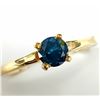 Image 2 : 10K Yellow Gold Natural Blue Diamond Treated(0.41ct) Ring (~Size 6)(Ring is resizable for $40) (~wei