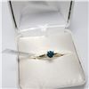 Image 4 : 10K Yellow Gold Natural Blue Diamond Treated(0.41ct) Ring (~Size 6)(Ring is resizable for $40) (~wei