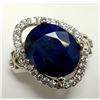 Image 3 : Silver Natural Big Sapphire (5+ct) Ring, Suggested Retail Value $1000