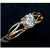 Image 1 : 10K Yellow Gold Lab Diamond (0.43Ct, Vs1,F) Ring (~Size 4.5)(Ring is resizable for $40) (~weight 1.4