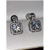Image 2 : Cushion Cut Brilliant Round Solitaire 1.0 Carat Earring Set