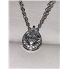 Image 2 : Tear Drop Cut .80 Carat Pear Solitaire Necklace and Pendant Set in .925 Silver
