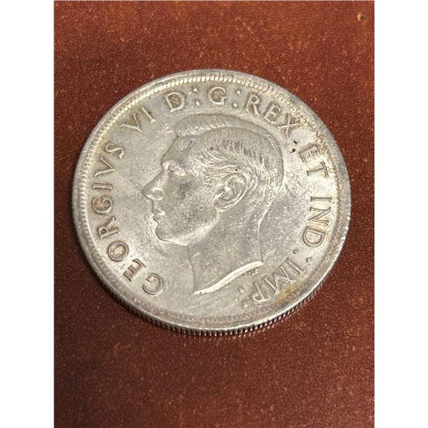 Canada 1939 Rare and Vintage Parlament Silver $1.00 King George VI Coin