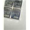 Image 3 : Valcambi Suisse issued set of 4 x 1g, .999 Silver Wafer bars