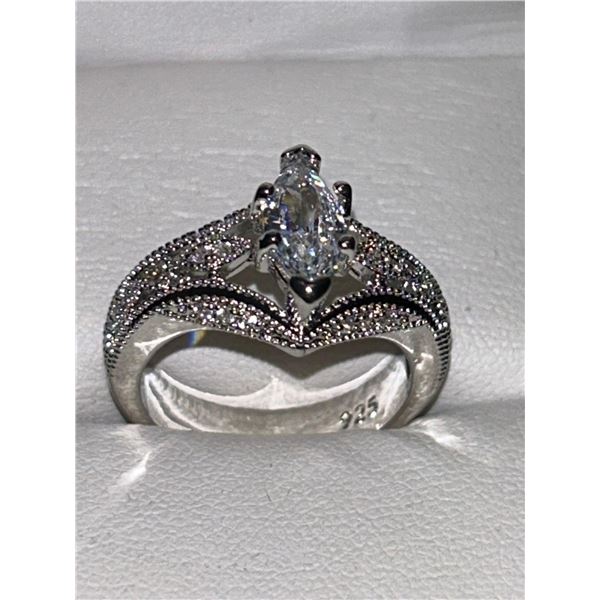 Ladies filagree Style .80 Carat Marquis Cut Solitaire Ring