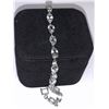 Image 2 : Natural Aquamarine Multi Stone 13.90 carat .925 Silver Tennis Bracelet with Appraisal Certificate $1