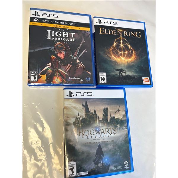 PS 5 Game Back includes The Light Brigade, Elden Ring & Hogwarts Legacy - LOT OF 3