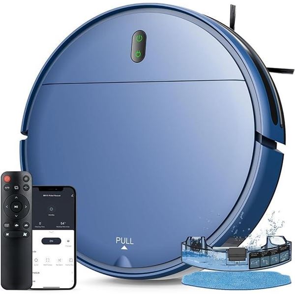 ZCWA Robot Vacuum Cleaner, Robotic Vacuum and Mop Combo Compatible with WiFi/App, Self-Charging, 230