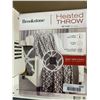 Image 1 : Brookstone Heated Throw 50"x60" Grey & White