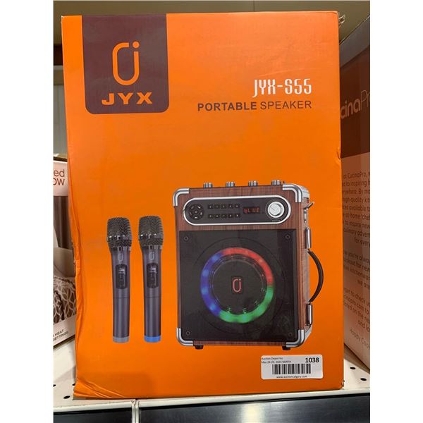 JYX Karaoke Machine with 2 UHF Wireless Microphones,5200mAh Portable Microphone Speaker Set Bluetoot