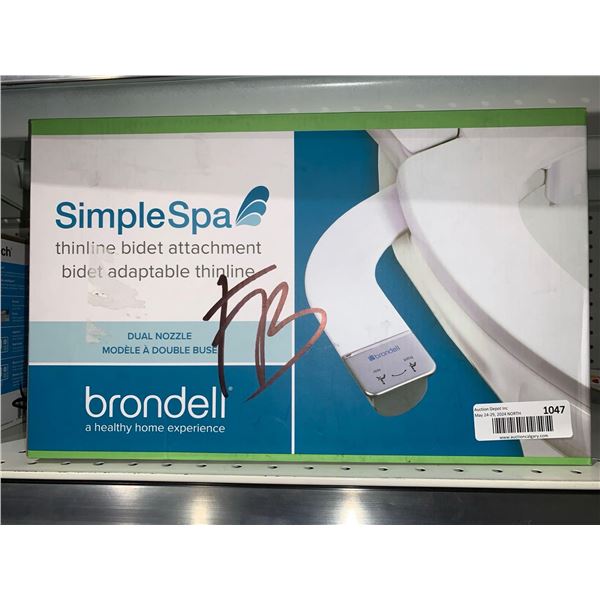 Brondell SimpleSpa Thinline Bidet Attachment Dual Nozzle