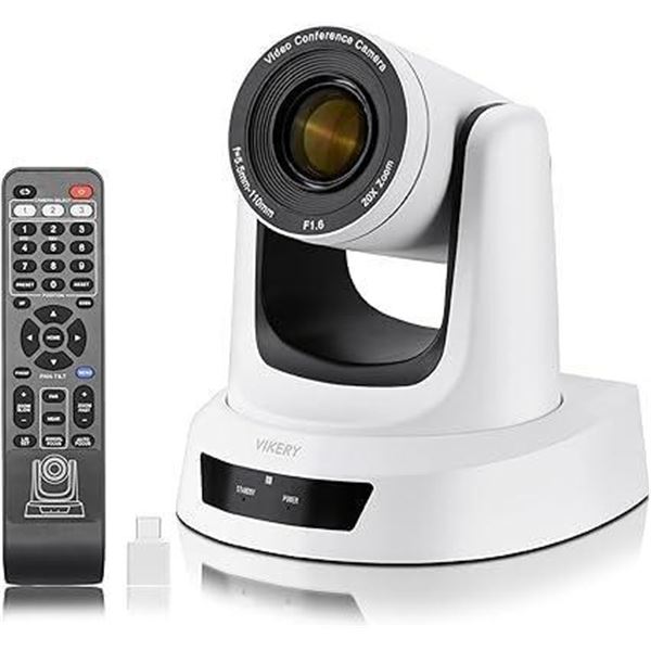 VIKERY Video Conference PTZ Camera 20x SDI/HDMI/USB 1080P Webcam for Business Meeting Church Live St