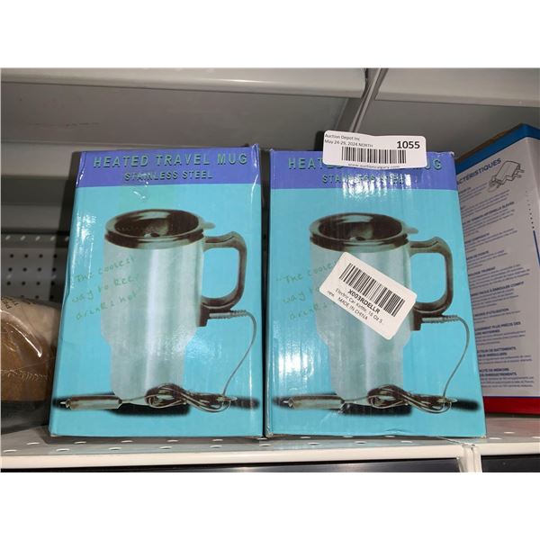 Travel Heating Cup, 450ml 12V 60W Stainless Steel Car Coffee Warmer Heating Mug Cup Adopted Vacuum I