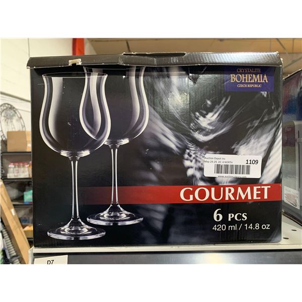 Gourmet Bohemia Crystalite Wine Glass Set of 6