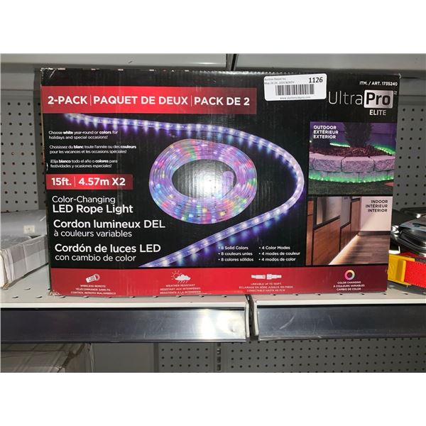 UltraPro Elite  2-Pack 15' Color-Charging LED Rope Light