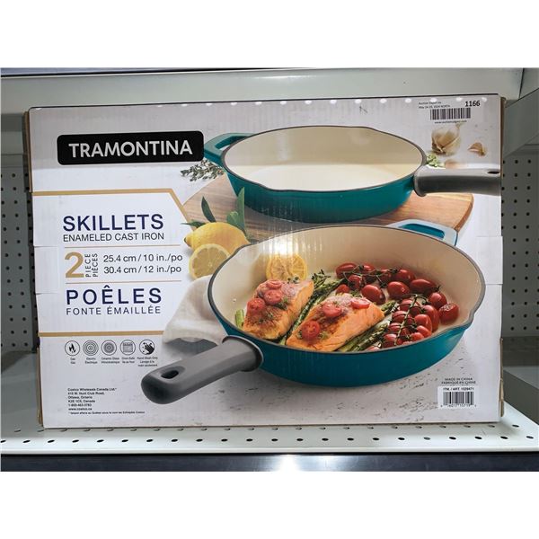 Tramontina Skillets Enammeled Cast Iron 2 PCS Pans