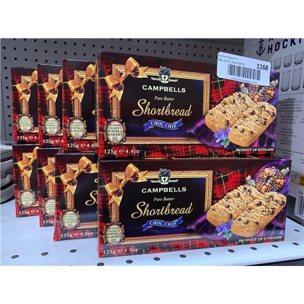 Campbells Pure Butter Shortbread Choc Chip 8 x 125g