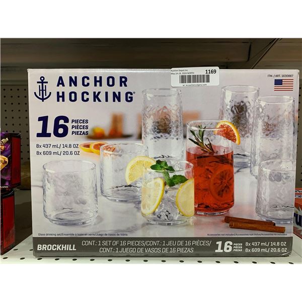 Anchor Hocking 16pcs Brockhill Glasses