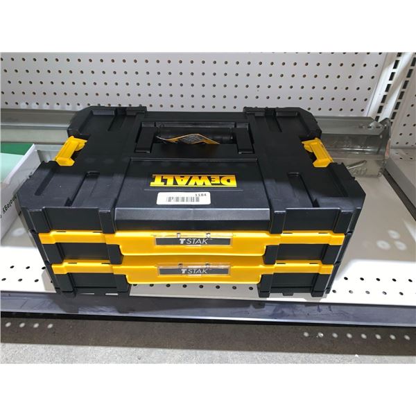 DEWALT TSTAK Tool Storage Organizer, Double Drawers (DWST17804) , Black