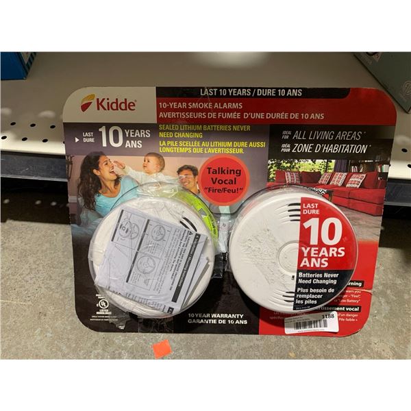 Kidde 10 year Smoke Alarms Pack of 2